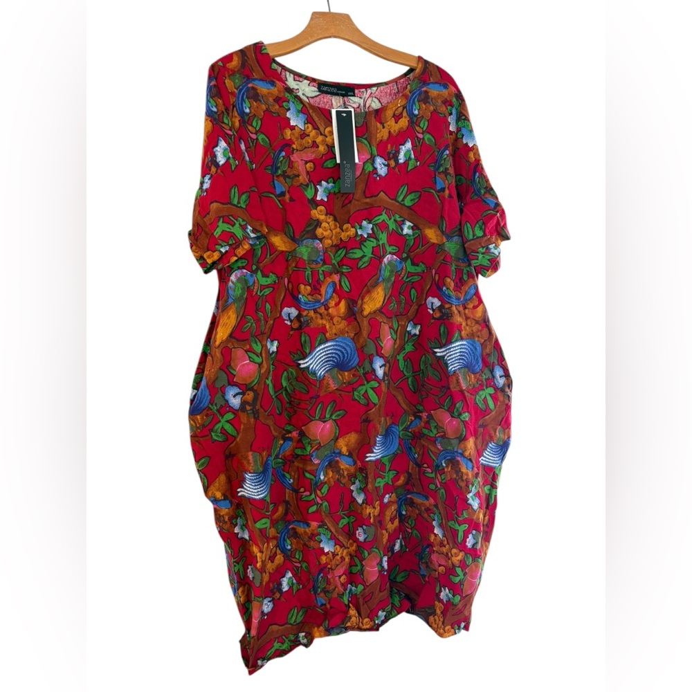Zanzea collection Floral Bird Dress Size XXXL Pockets